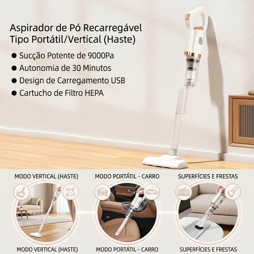 TurboJet Pro - Aspirador Sin Cable Silencioso