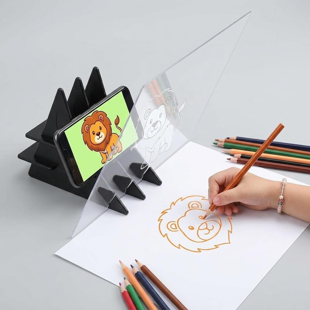 Como funciona o projetor de desenho ótico