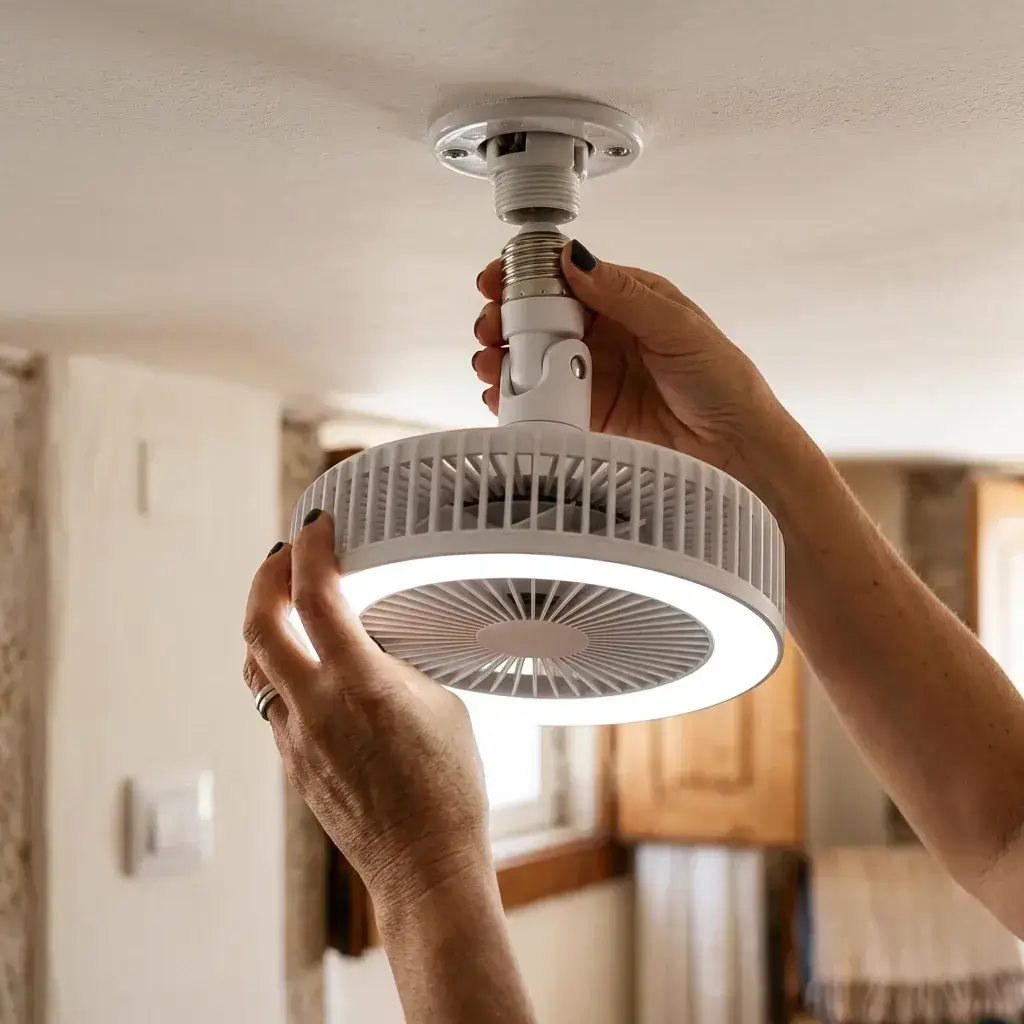 Secuencia de instalación: apagar el interruptor, enroscar en el casquillo E27 y encender con el mando