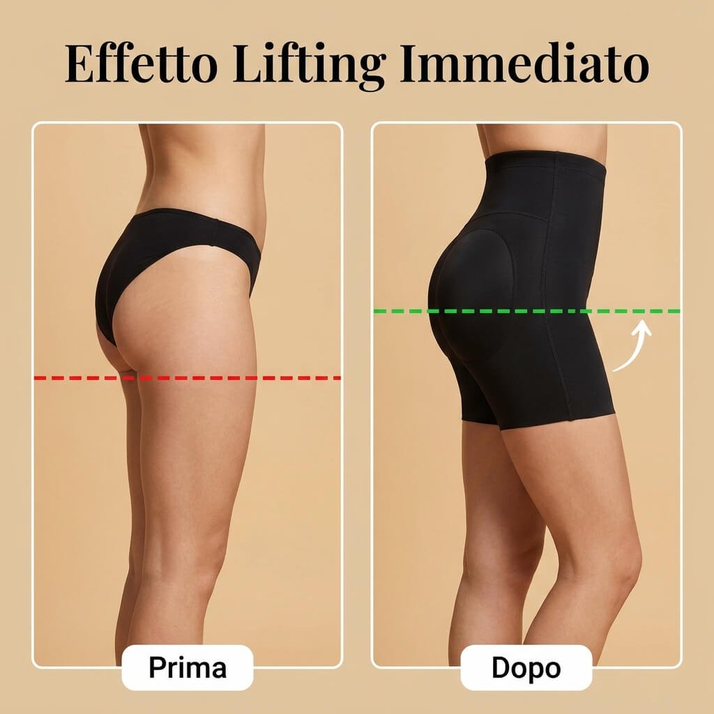 Confronto effetto lifting 6x e gambe più lunghe